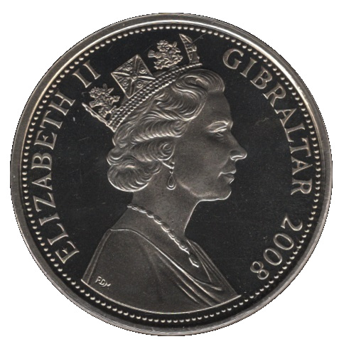 Gibraltar 1 Crown - Elizabeth II Bristol Beaufighter obverse