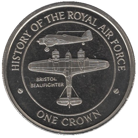 Gibraltar 1 Crown - Elizabeth II Bristol Beaufighter