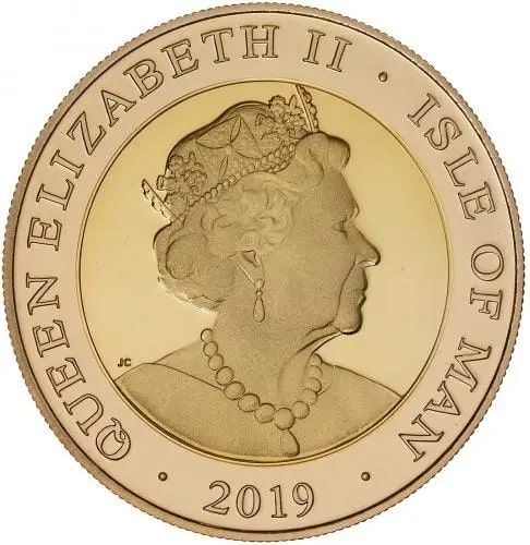 Isle of Man 2 Pounds - Elizabeth II Churchill; Gold Proof obverse