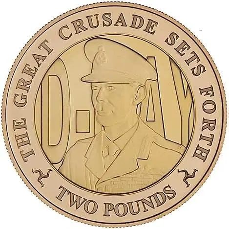 Isle of Man 2 Pounds - Elizabeth II King George VI; Gold Proof