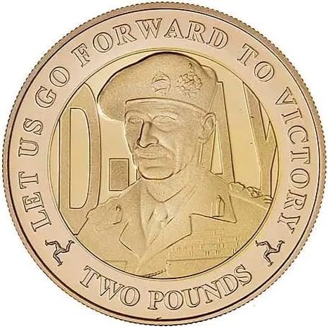 Isle of Man 2 Pounds - Elizabeth II Montgomery; Gold Proof