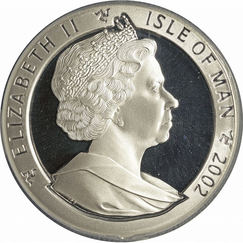 Isle of Man 1 Crown - Elizabeth II Year of the Horse; Silver Proof obverse