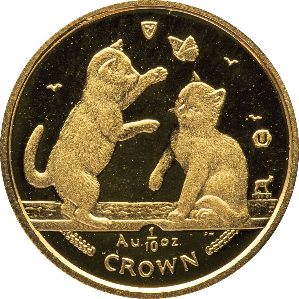 Isle of Man ⅒ Crown - Elizabeth II Tonkinese Cat