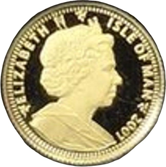 Isle of Man 1/25 Crown - Elizabeth II Casting a Spell obverse