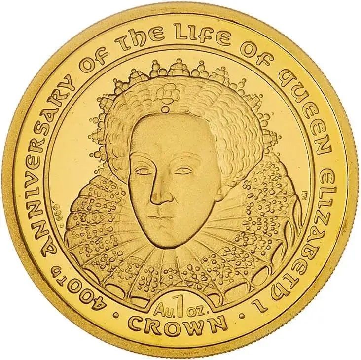 Isle of Man 1 Crown - Elizabeth II Elizabeth I