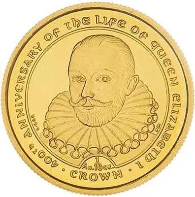 Isle of Man ⅒ Crown - Elizabeth II Sir Francis Drake