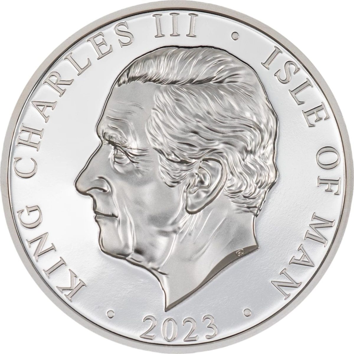 Isle of Man 1 Noble - Charles III Longboat; Silver Piedfort obverse