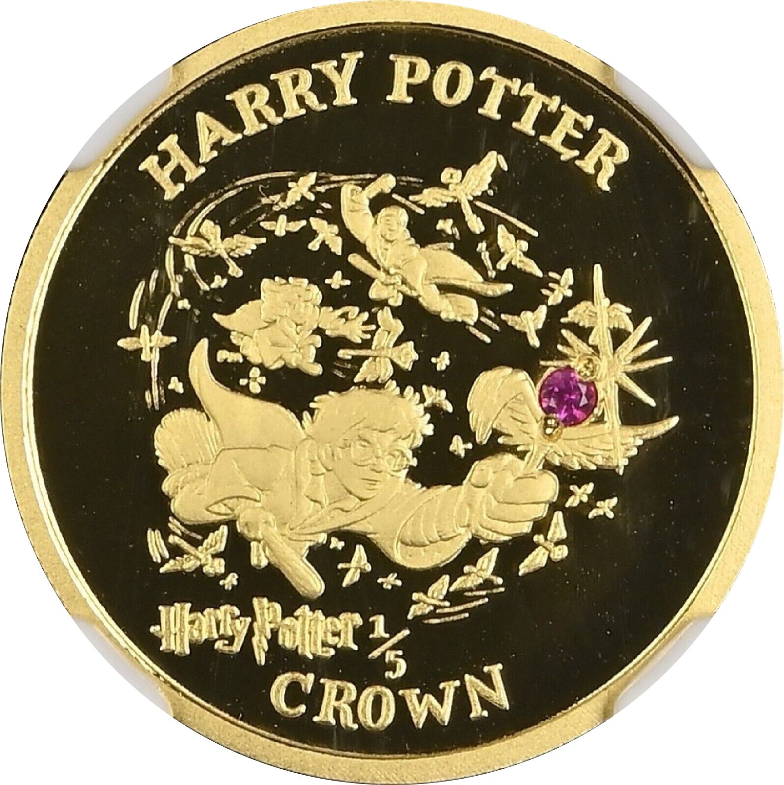 Isle of Man ⅕ Crown - Elizabeth II Harry looks for the correct key