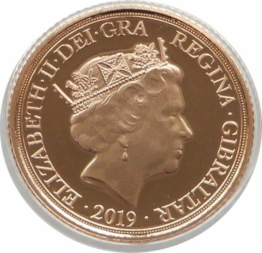 Gibraltar ½ Sovereign - Elizabeth II Queen Victoria obverse