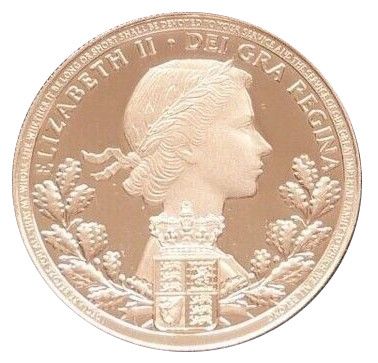 Gibraltar 5 Sovereigns - Elizabeth II Platinum Jubilee obverse