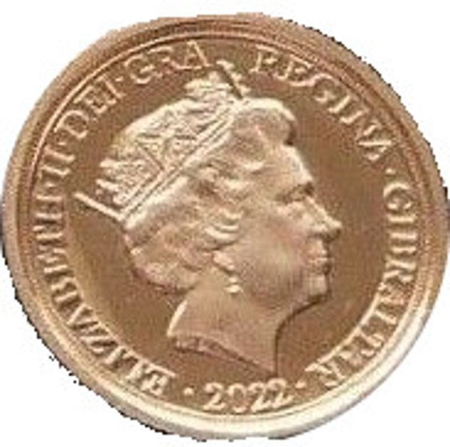 Gibraltar ¼ Sovereign - Elizabeth II Platinum Jubilee