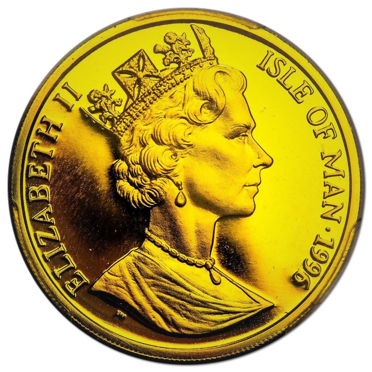 Isle of Man ½ Crown - Elizabeth II Burmese Cat; Gold obverse