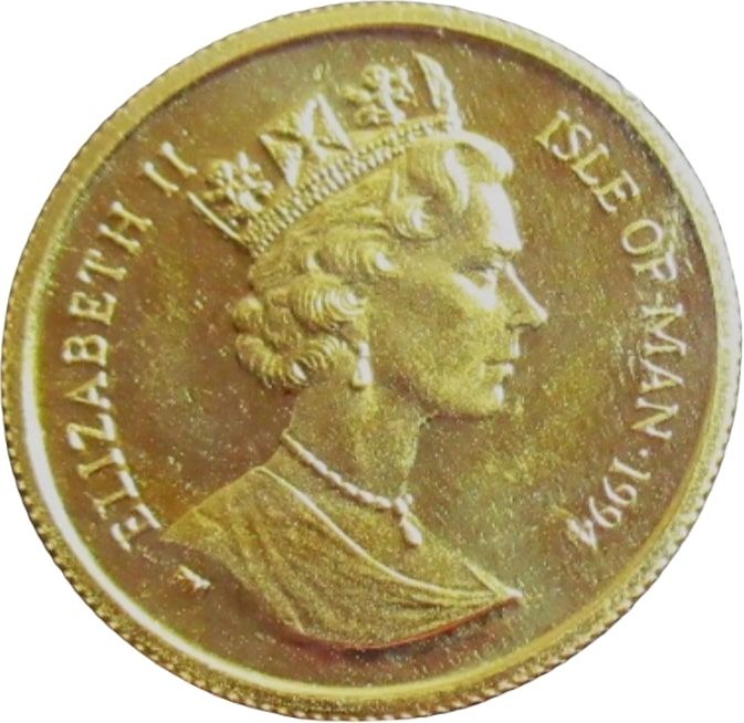 Isle of Man ⅒ Crown - Elizabeth II Japanese Bobtail Cat obverse