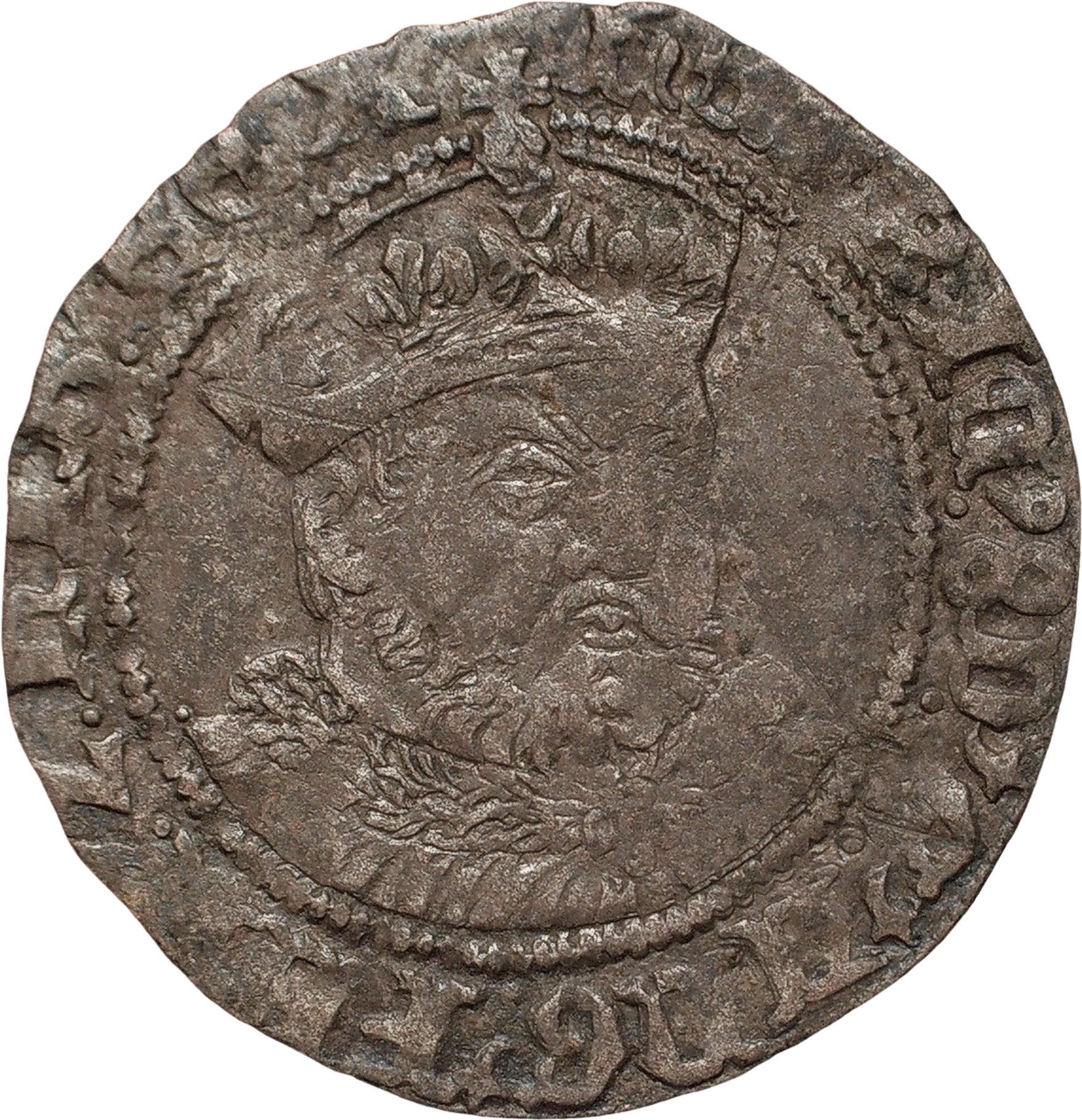 1 Groat - Henry VIII 3rd coinage; Bristol obverse