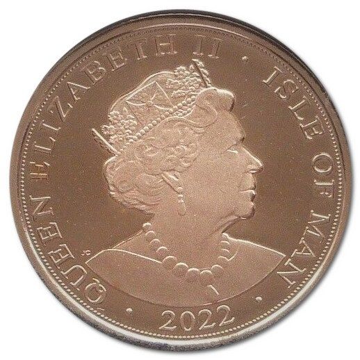 Isle of Man 1 Sovereign - Elizabeth II Platinum Jubilee obverse