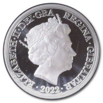 Gibraltar 5 Sovereigns - Elizabeth II Saint George’s Battle obverse