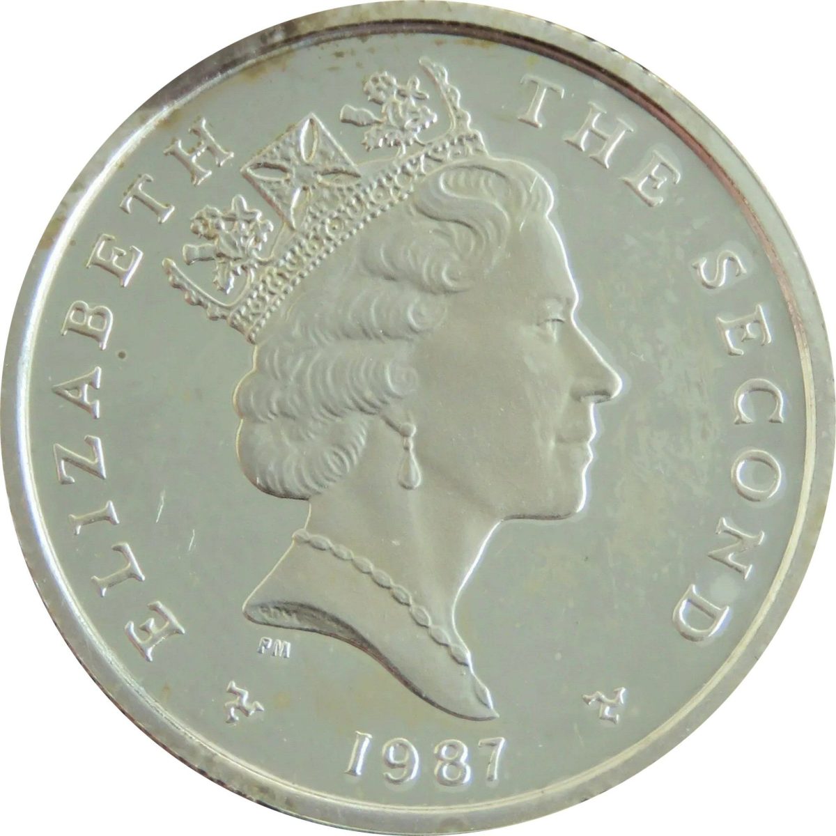 Isle of Man 1 Pound - Elizabeth II Viking; Silver Piedfort obverse
