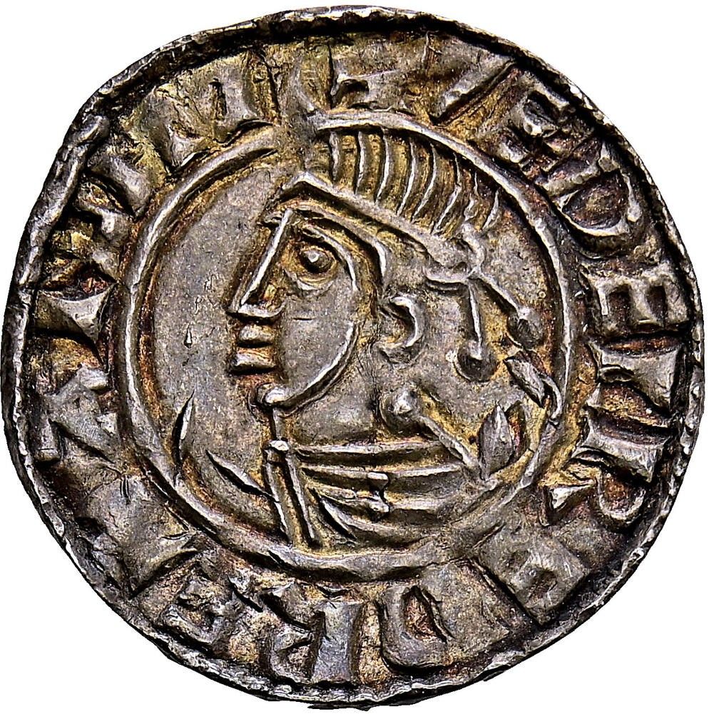 Hiberno-Norse Dublin 1 Penny In the name of Aethelred; Small cross obverse