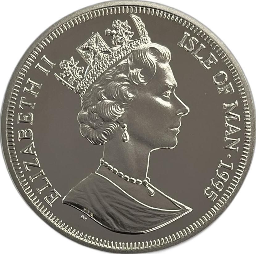 Isle of Man 1 Crown - Elizabeth II Heinkel HE-111; Silver Proof obverse