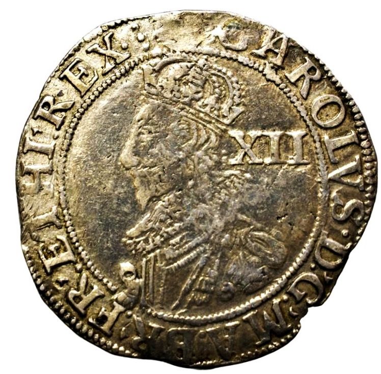 1 Shilling - Charles I Group C; 3rd bust, type 2a obverse