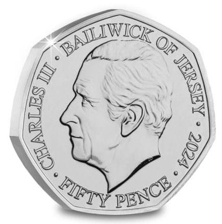 Jersey 50 Pence - Charles III St Helier obverse