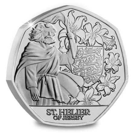 Jersey 50 Pence - Charles III St Helier reverse