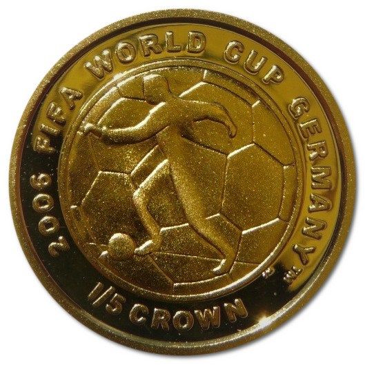 Isle of Man ⅕ Crown - Elizabeth II 2006 FIFA World Cup