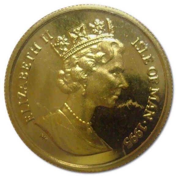 Isle of Man ⅒ Crown - Elizabeth II Turkish Cat obverse
