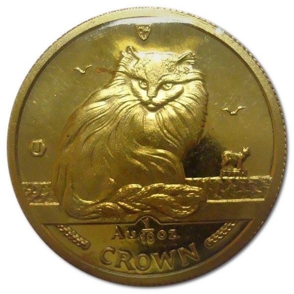 Isle of Man ⅒ Crown - Elizabeth II Turkish Cat