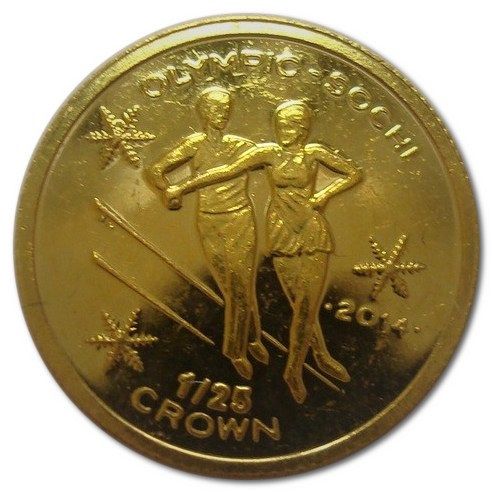 Isle of Man 1/25 Crown - Elizabeth II Figure Skating