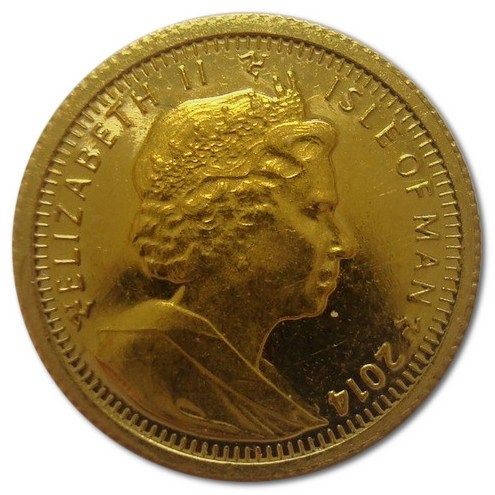 Isle of Man 1/25 Crown - Elizabeth II Alpine Skiing obverse