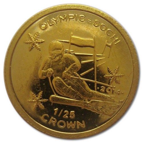 Isle of Man 1/25 Crown - Elizabeth II Alpine Skiing