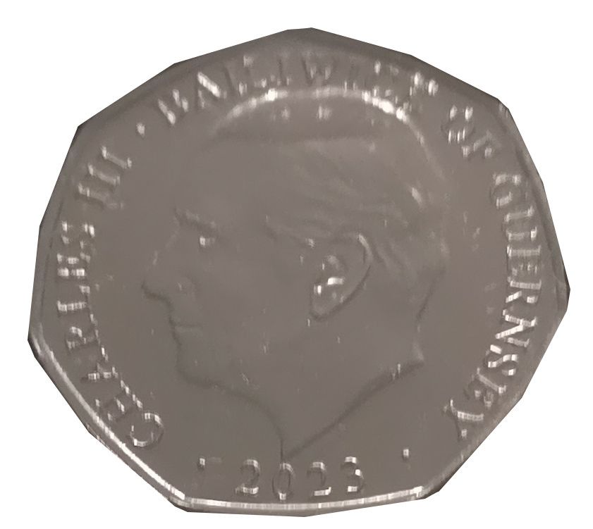Guernsey 50 Pence - Charles III The Wombles - Wellington, coloured obverse