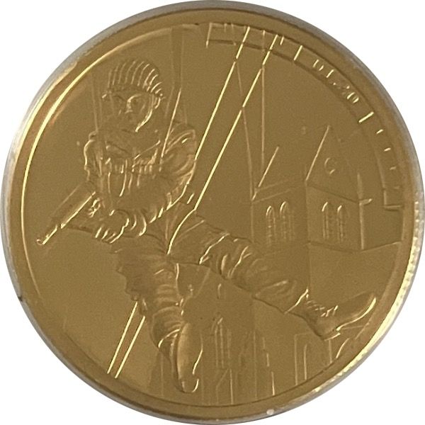 Guernsey 1 Pound - Elizabeth II D-Day Landing 01.20; Gold Proof
