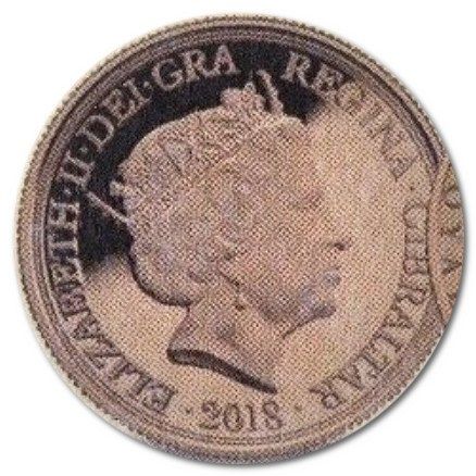 Gibraltar ½ Sovereign - Elizabeth II RAF Centenary obverse