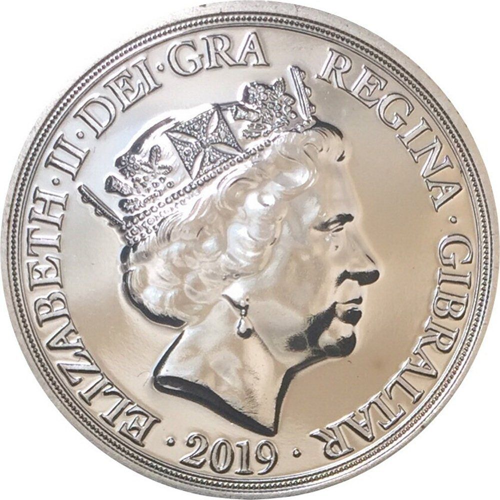 Gibraltar ¼ Sovereign - Elizabeth II Saint George obverse