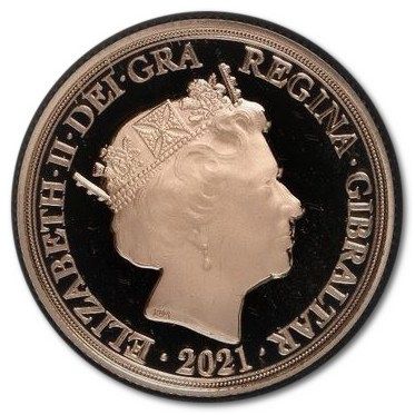 Gibraltar 2 Sovereigns - Elizabeth II Elizabeth II and the Lion obverse