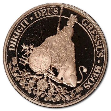 Gibraltar 5 Sovereigns - Elizabeth II Elizabeth II and the Lion