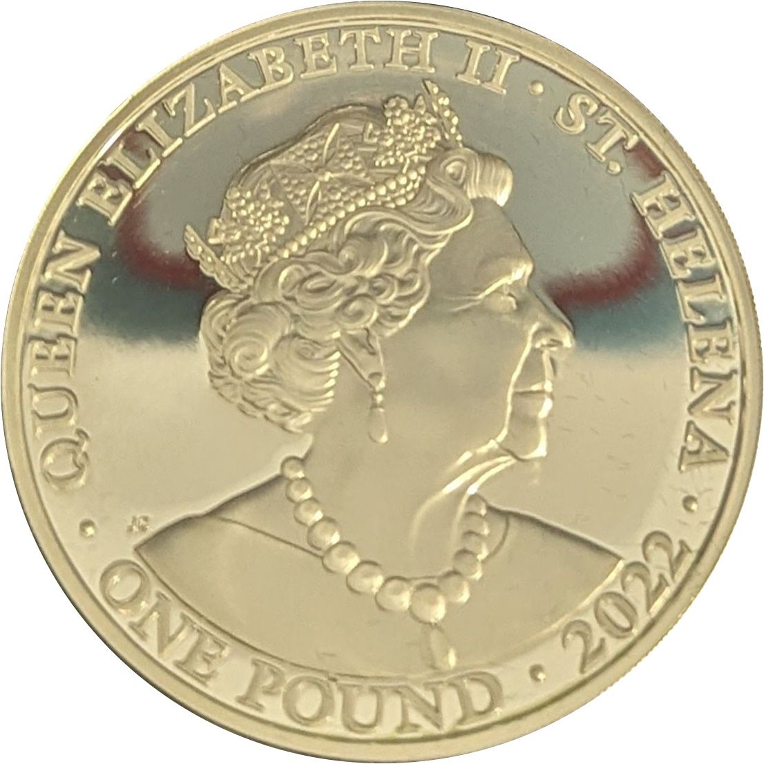 Saint Helena 1 Pound - Elizabeth II Constancy, gilding obverse