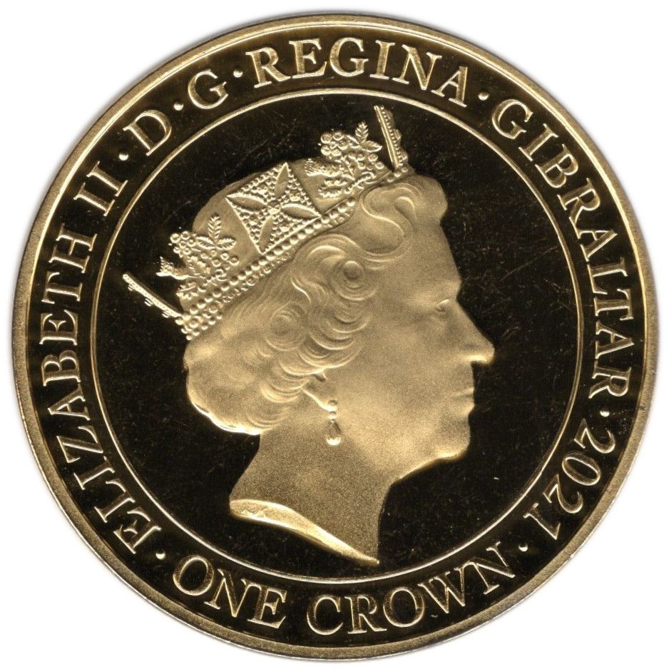 Gibraltar 1 Crown - Elizabeth II Remembrance 2021 obverse