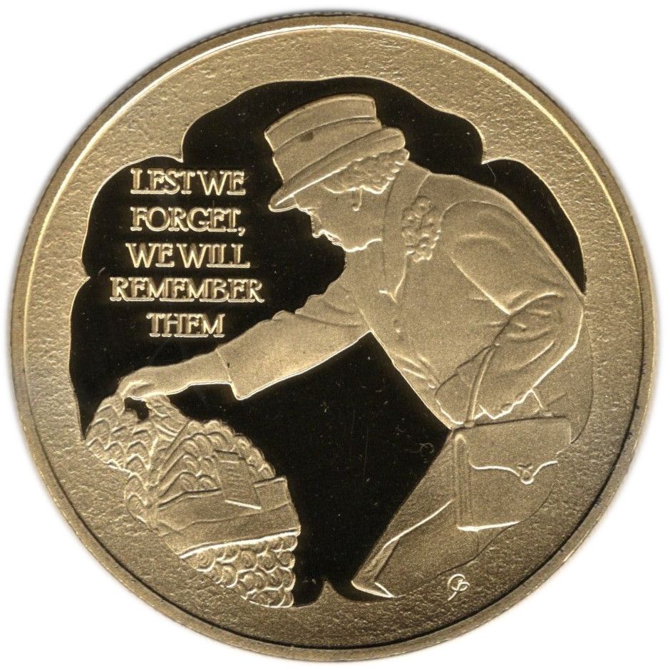 Gibraltar 1 Crown In the name of Elizabeth II; Remembrance 2022 reverse