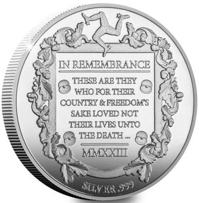 Isle of Man 1 Sovereign - Charles III RBL Veterans; Silver Proof