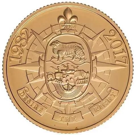 Gibraltar 1 Sovereign - Elizabeth II Falkland Islands Conflict
