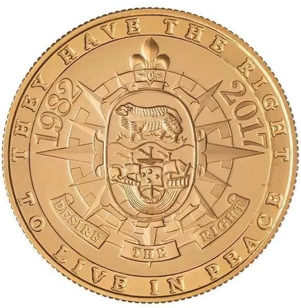 Gibraltar 2 Sovereigns - Elizabeth II Falkland Islands Conflict