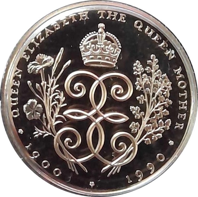 Jersey 2 Pounds - Elizabeth II 90th Birthday of Queen Mother