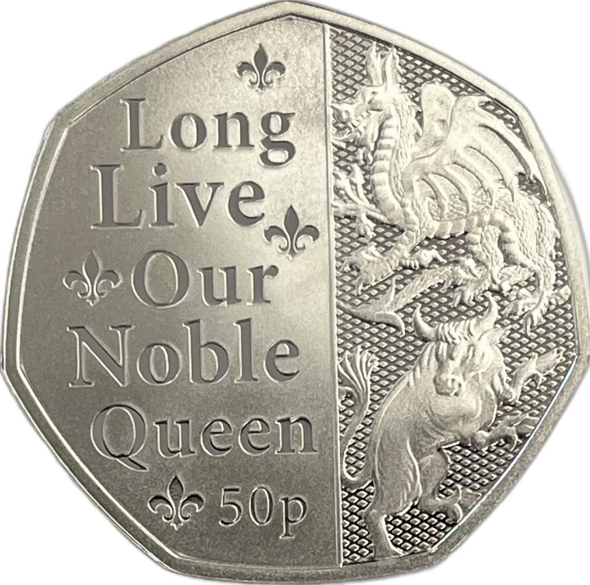 Isle of Man 50 Pence - Elizabeth II Platinum Jubilee - Long Live Our Noble Queen; Silver Proof