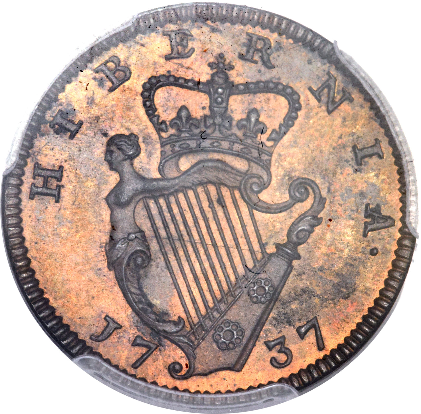 Ireland 1 Farthing - George II Type I