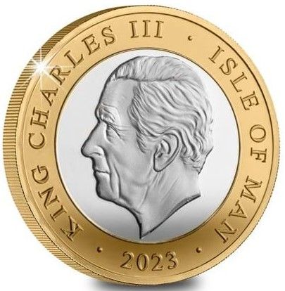 Isle of Man 2 Pounds - Charles III LNER 'Mallard'; Silver Proof obverse