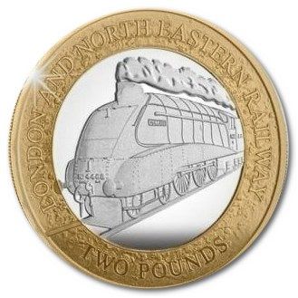 Isle of Man 2 Pounds - Charles III LNER 'Mallard'; Silver Proof reverse