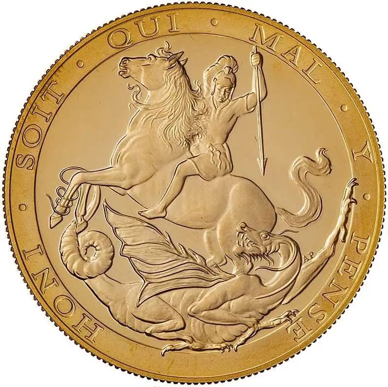 Gibraltar 5 Sovereigns - Elizabeth II Saint George and the Dragon